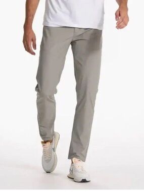 NWT VUORI Meta Pants Gray Size 38 Golf Pant Driftwood / 32.25" Inseam $128